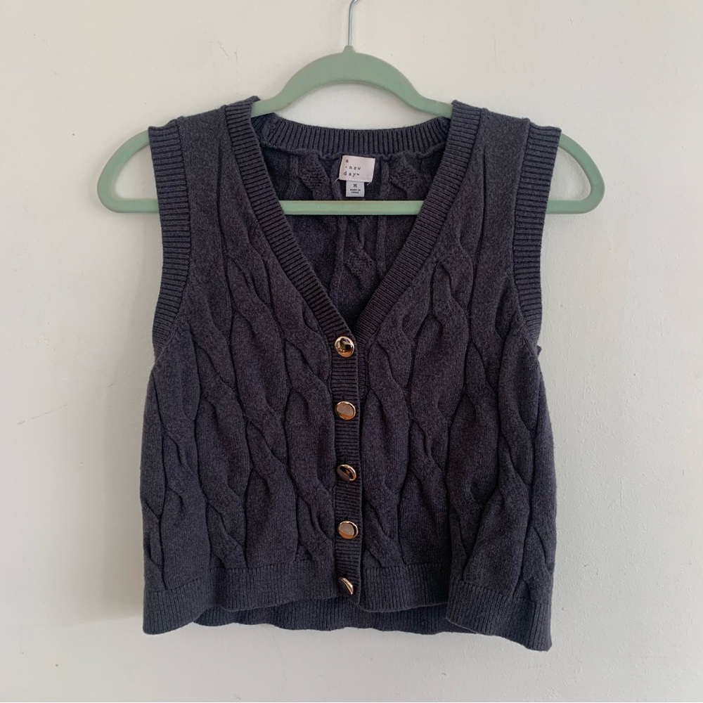 a new day Charcoal V-Neck Sweater Vest